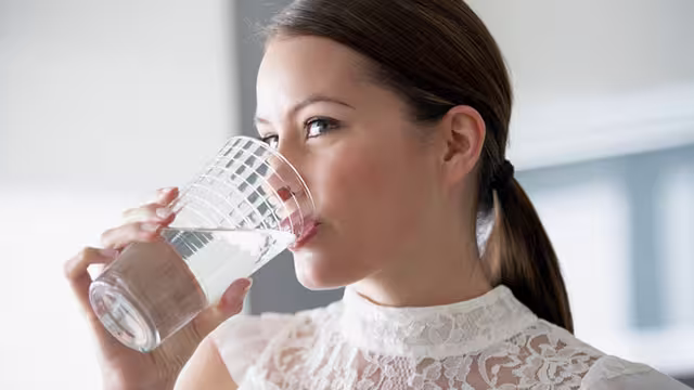 Woman drinking water